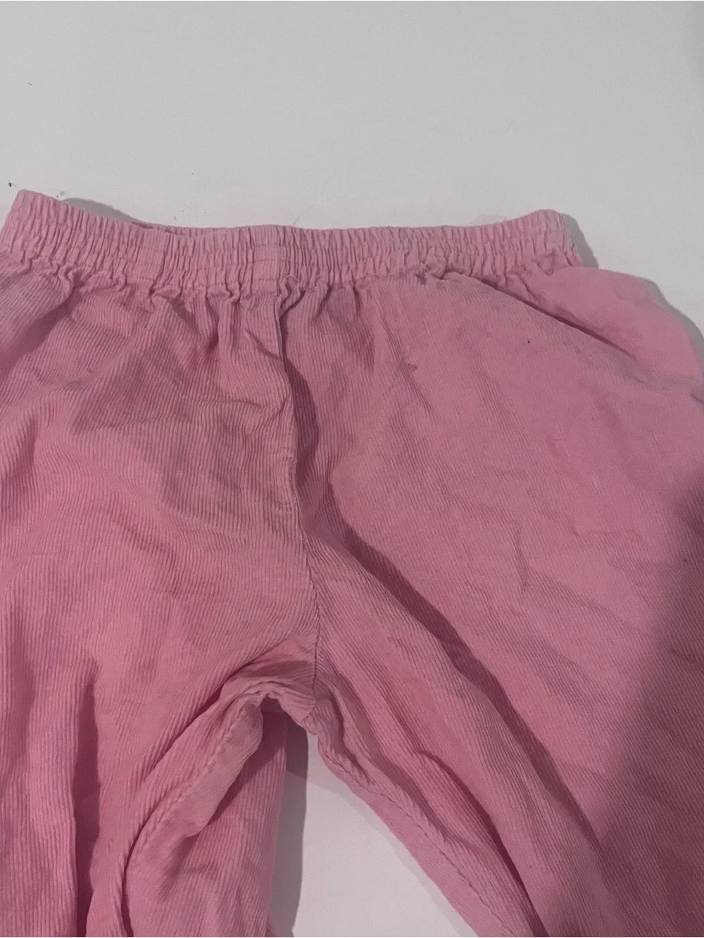Remember Nguyen Smocked Floral Pant Set Toddler Girls 4T Pink Corduroy Pants